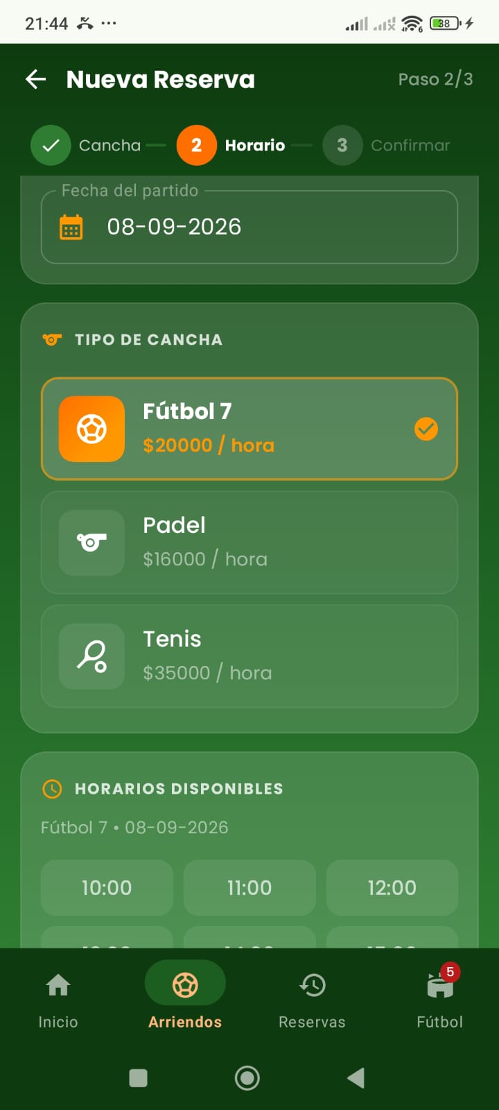 Reserva 3 Pasos